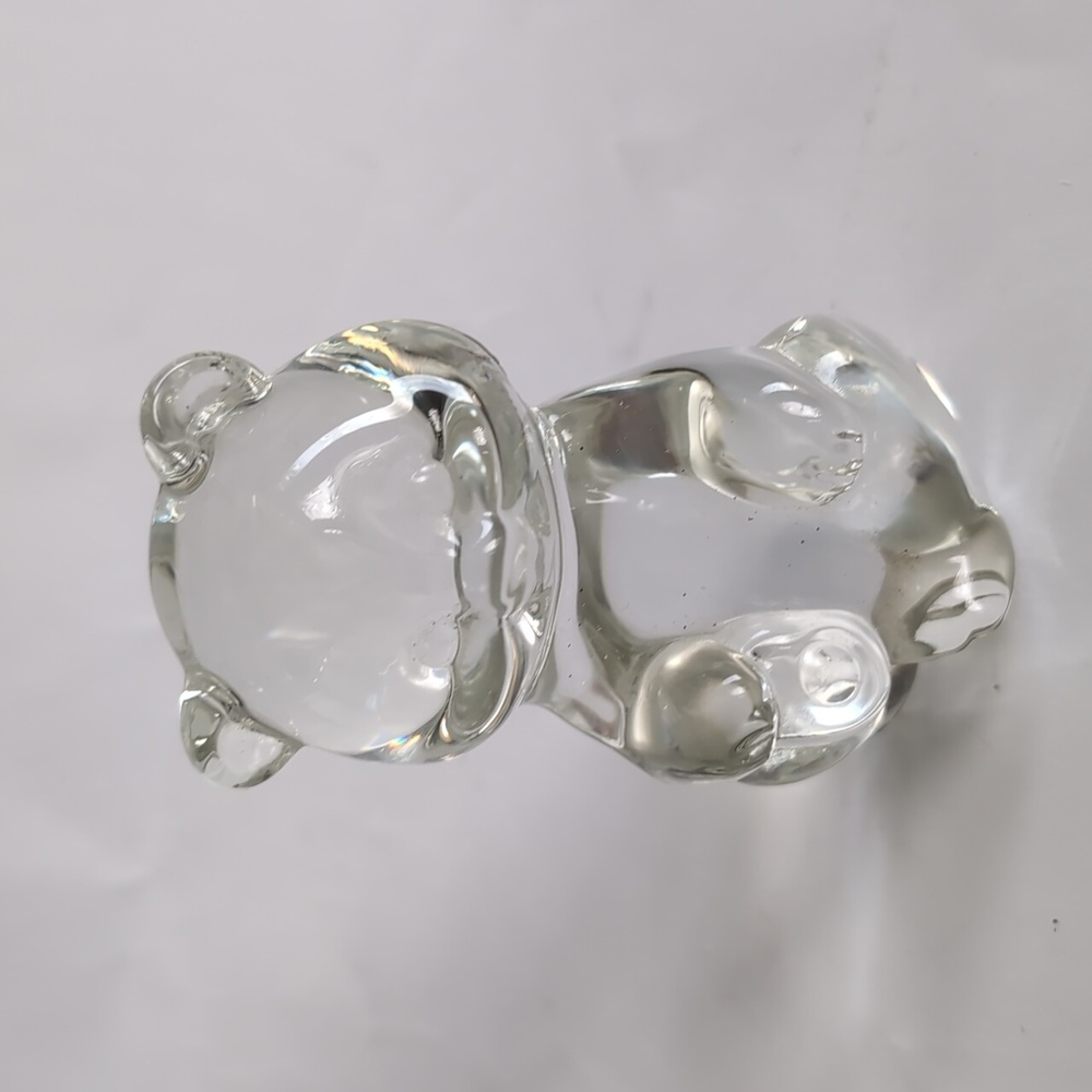 Fenton Art Glass Crystal Teddy Bear Figurine Paperweight